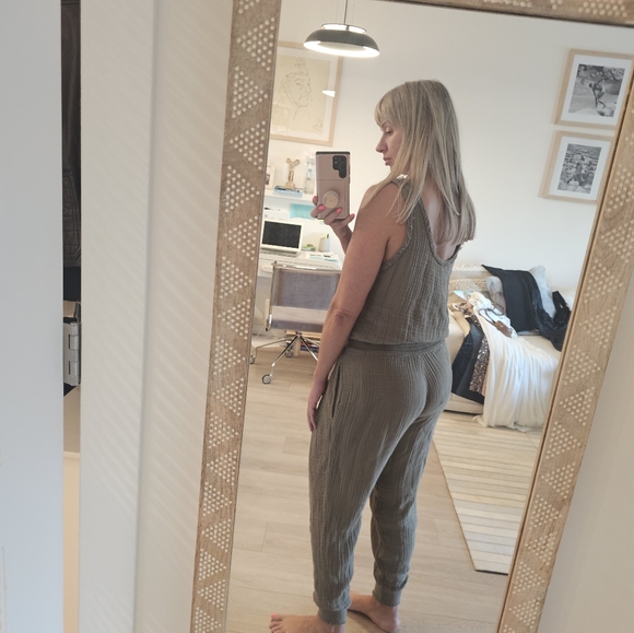 MICHAEL STARS TOBI JUMPSUIT SAGE GREEN SZ M - Picture 3 of 6